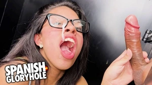 Petite Latina Squirts Like Crazy Inside The Gloryhole