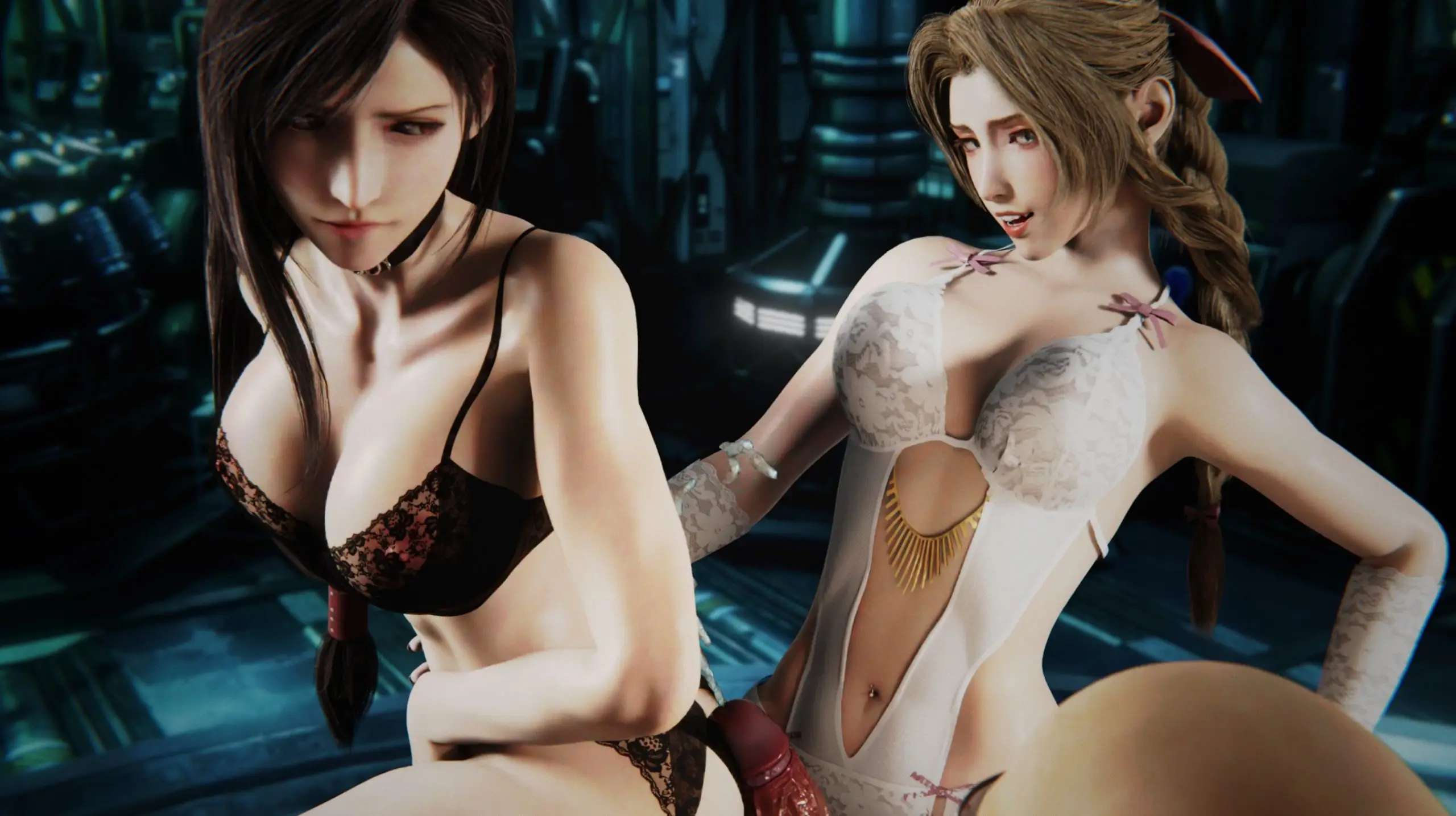 Double Pussyjob - Final Fantasy ft. Tifa Lockhart, Aerith Gainsborough, Rude (A XXX Parody) VR Adult Videos