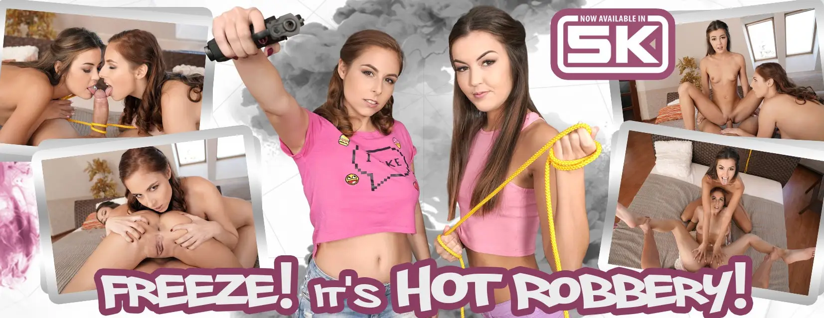 Freeze! It's Hot Robbery! Teens Steal Your Cum VR Adult Videos