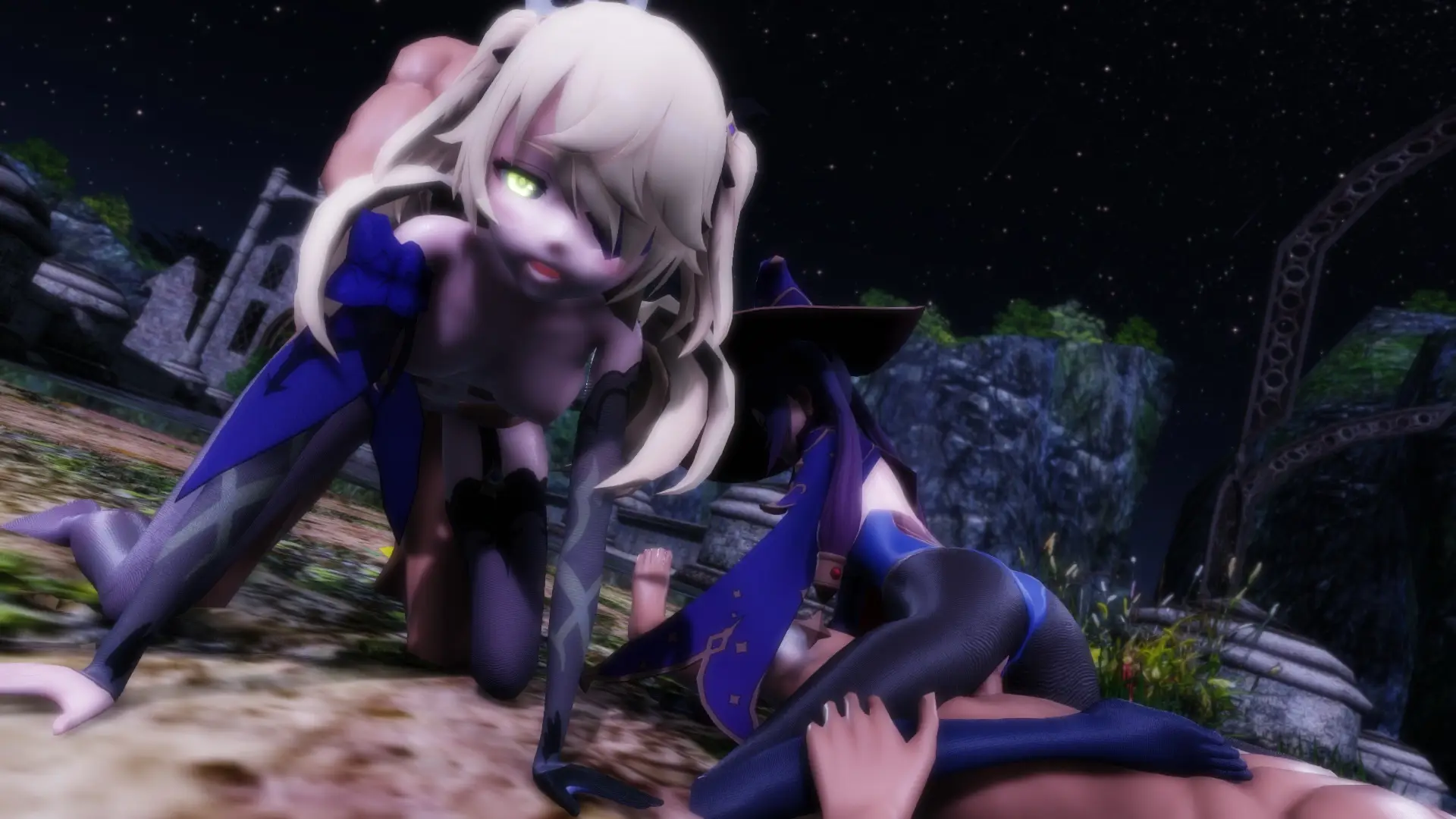 Genshin Impact - Mona &amp; Fischl Pleasure Ritual (A XXX Parody)