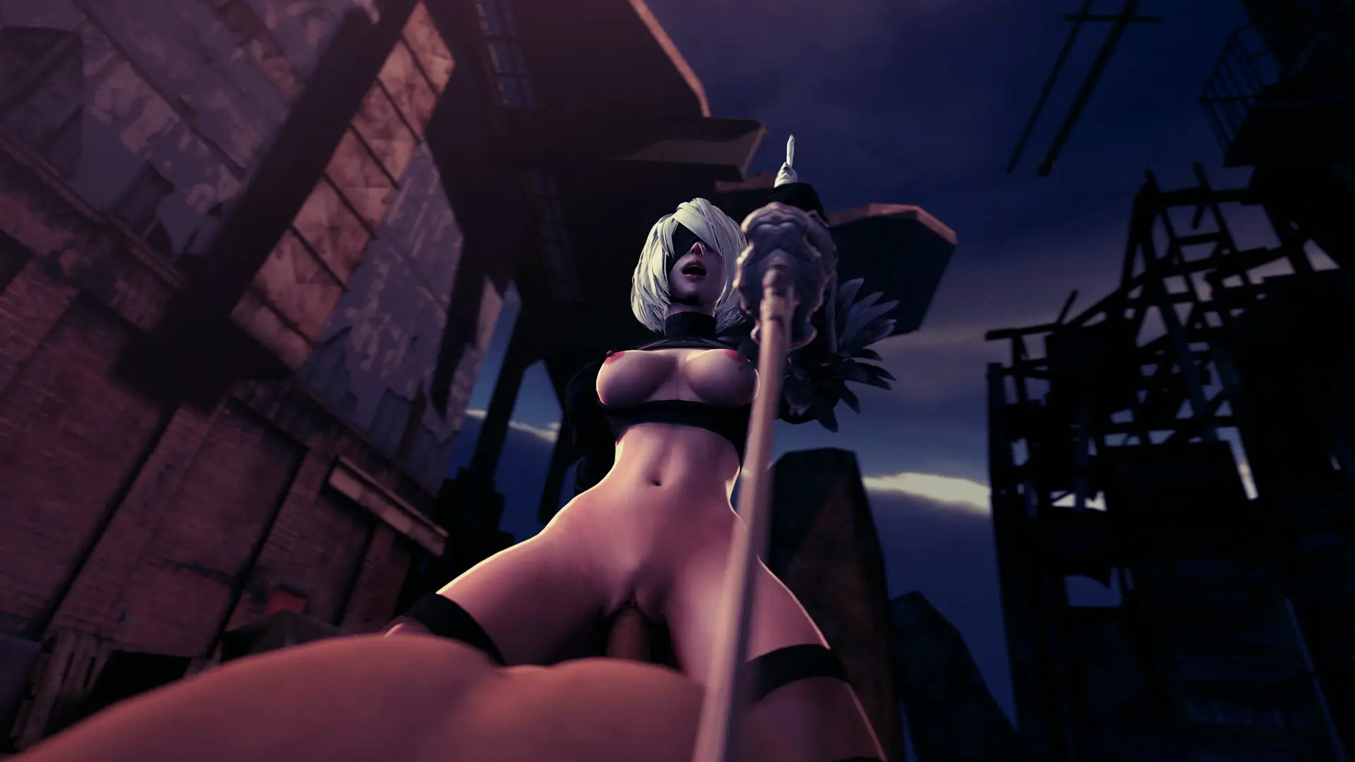 Nier: Automata - 2B Recharging on Top (A XXX Parody) VR Adult Videos