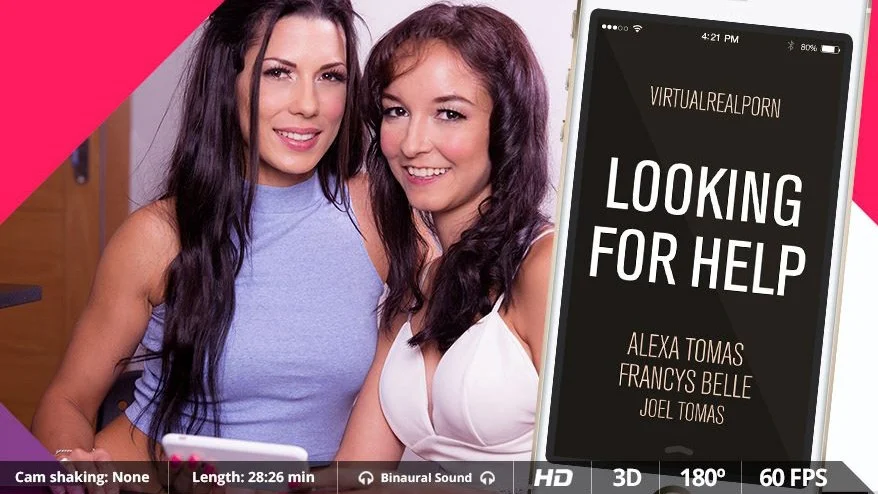 Looking For Help - Seductive Latina Threesome VR Adult Videos