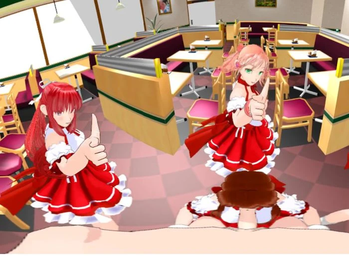 Sexy Dancing Anime Girls in Cafe with Blowjob VR Adult Videos