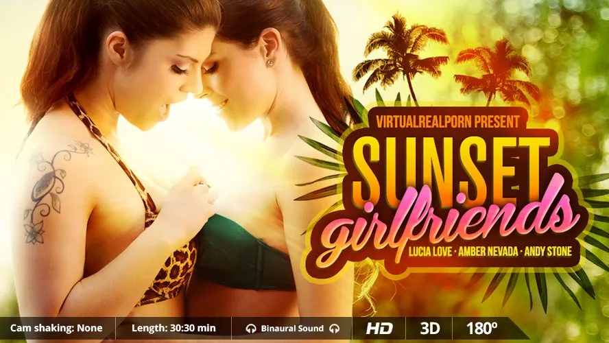 Sunset Girlfriends - Sucking and Licking In The Pool VR Adult Videos