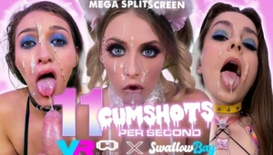 [MEGA SPLITSCREEN] 11 Cumshots Per Second VR Adult Videos